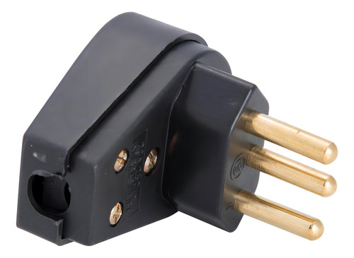 Plug Angular 2p+t 10 A 250v Tramontina Preto