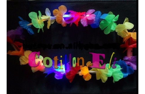 Cotillon Collares Hawaianos Luminosos Led X 20 Unidades