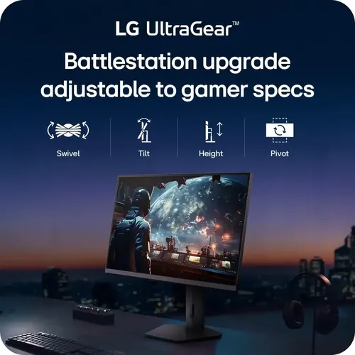 Monitor Gamer LG 27 Qhd Ips 200hz 1ms 27g610a Color Gris Oscuro