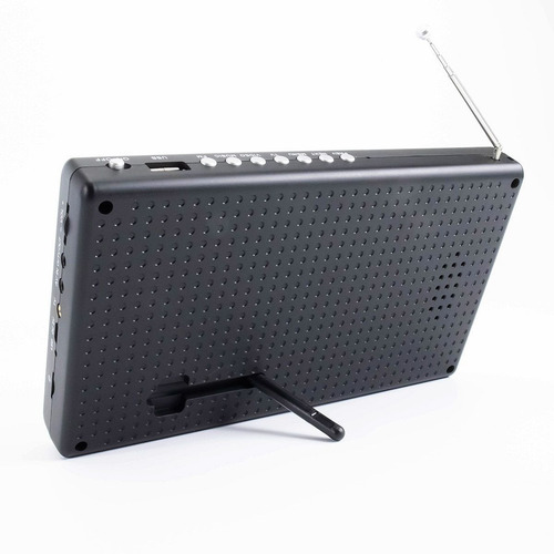 Mini Tv Portátil Digital Com Tela De 7 Em Led Com Antena Digital Externa E Entradas Usb Micro Sd E P2 Para Fone Ouvido