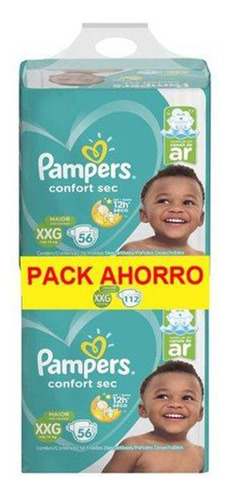 Pañales Pampers Confort Sec X112 Unidades Talle Xxg