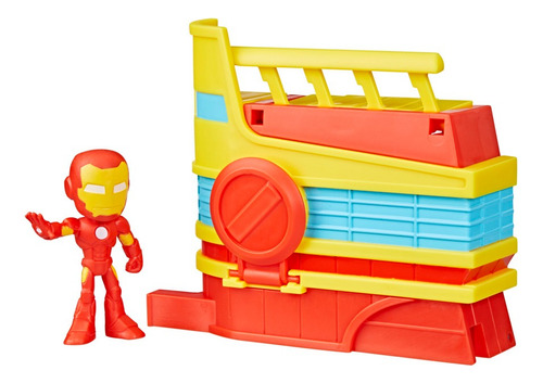 Torre Do Homem De Ferro Spidey Saf City Blocks Hasbro- F9344 Cor Amarelo