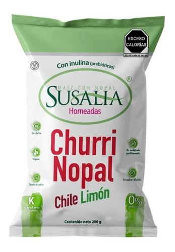 Churros De Maíz Y Nopal Chile Limón Susalia 200g Gluten Free