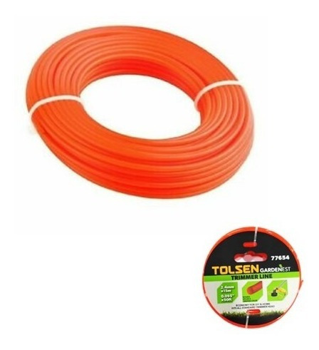 Nylon P/ Desmalezadora Redondo 2,4mm X 15 Mts Naranja