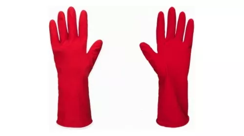 Guantes de Látex para Limpieza Oval Mediano