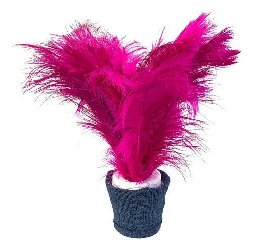 Plumas De Avestruz Palito Ideal Decoração Carnaval 100g Cor Pink