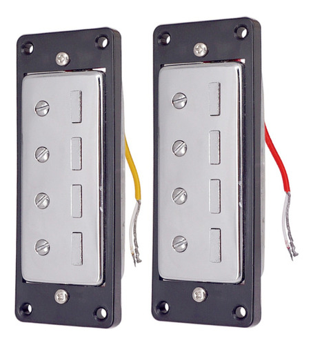 1 Par Pastillas Mini Humbucker Para Bajo Eléctrico De 4