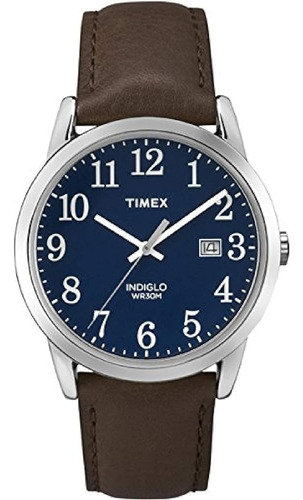 Timex Hombre Easy Reader 38 Mm Reloj De Correa De Cuero Tw2p