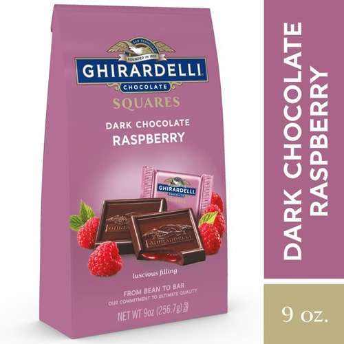 Ghirardelli Dark Chocolate Raspberry Squares 250gr