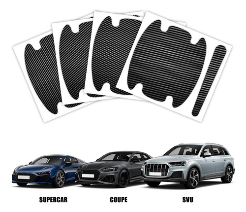 4 Protectores De Arañazos Para Manija De Puerta De Automóvil