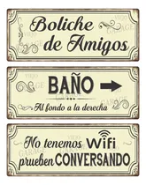 Comprar Combo 3 Chapas Vintage Decorativas Con Frases 35x14cm Combo Chapas Vintage Frases 2