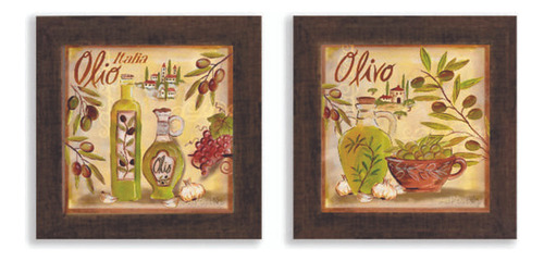 Kit 2 Quadros Decorativos Madame Capricho Itália 18cm