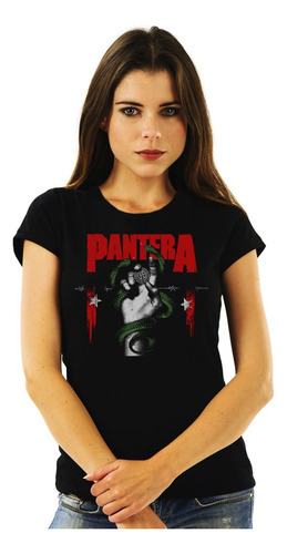 Polera Mujer Pantera En Chile 2022 Caupolican Metal Impresió