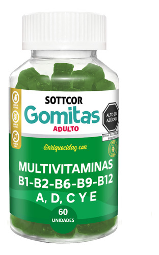 Multivitamina Para Adultos Gomitas Sottcor 100g Chicle