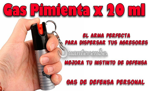 Gas Pimienta Llavero 20ml Spray Defensa Personal Anti Robos