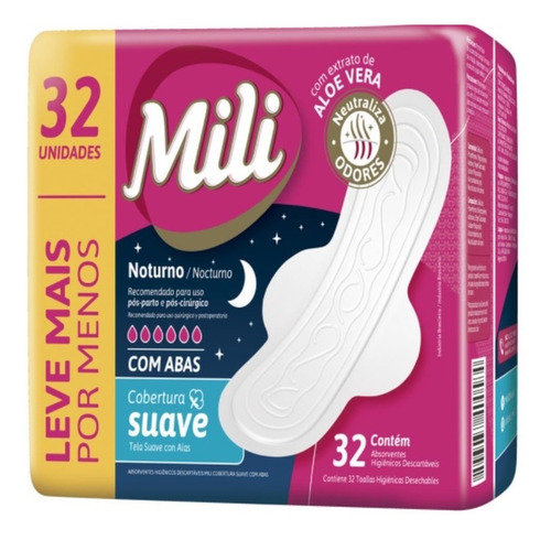 32 Absorventes Noturno Grandes Fluxos O Melhor Mili Top