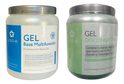  Gel Corporal Descongestivo + Gel Base Aparatología Libra 