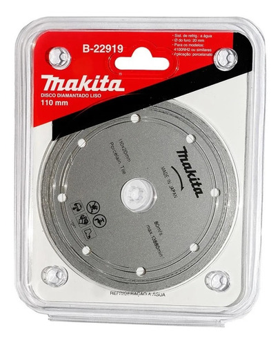Imagem 2 de 2 de Disco Diamantado Porcelanato 110 Mm B-22919 Makita