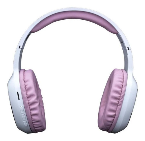 Audífonos Necnon NBH-04 PRO blanco y rosa