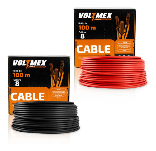 Pack 2 Cajas Cable Electrico Calibre 8 De 100 Metros