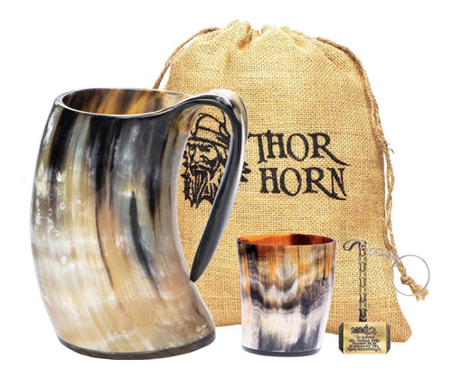 Original Taza Cuerno De Vikingo Para Beber Por Thor Horn| Co