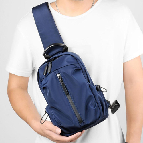 Js Bolso De Pecho Para Hombre, Tipo Bandolera, Moderno, Azul