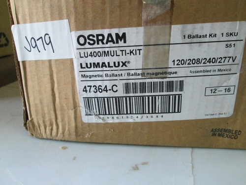 Osram Lumalux Magnetic Ballast 47364-c Lu400/multi-kit 1 Ccd
