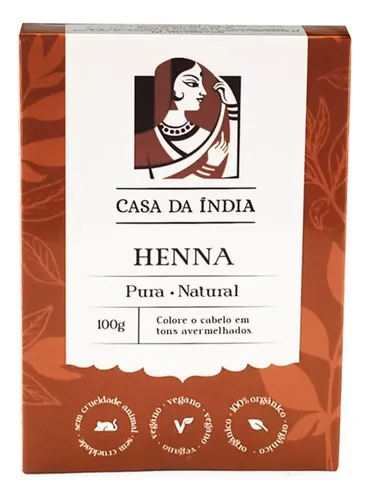Henna Indiana 100% Natural Ruivo Cabelo 100g | MercadoLivre