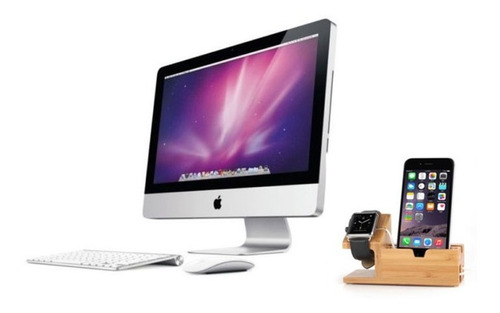 Imagen 6 de 6 de Para iPhone De Iwatch De Apple Watch Bambú Muelle Estación D