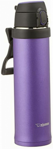 Zojirushi SM-QHE60VK, caneca de aço inoxidável Flip-and-Go, roxo escuro