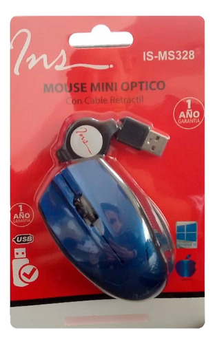 Mini Mouse Ins Micro Traveler Mtr Usb Retractil Azul