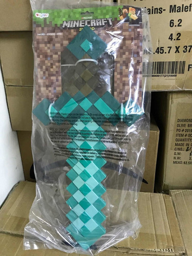 Espada Diamante Minecraft De Plástico Color Azul
