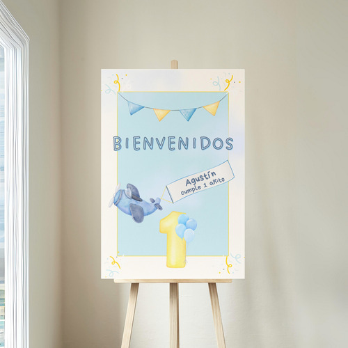 Kit Imprimible Osito Aviador Aviones Primer Cumpleaños Oso