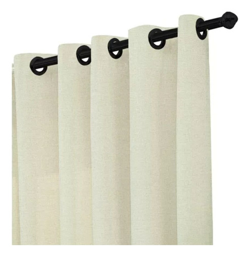 Cortina Para Sala/quarto Oxford 4,00 X 2,50m Fino Acabamento Cor Off white