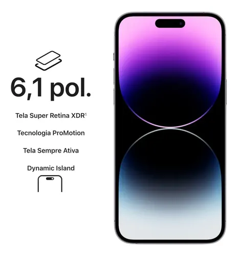 Iphone 14 Pro (256gb) Roxo 5g Original Menor Preço + Nfe (Novo com