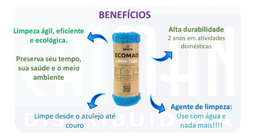 Lenço Pano Microfibra Limpa Tudo Multiuso Mágico Ecomais Top