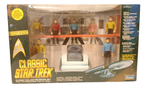 Set Star Trek Tos Spock Kirck Uhura 7 Figuras + Accesorios (Usado)