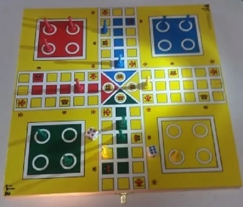 Oficial Jogo Ludo Tabuleiro Estojo 2 Dados 1 Copo Em Couro