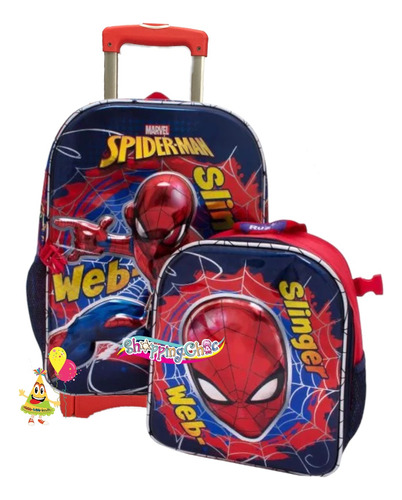 Spiderman Kit Escolar Mochila Carro Combo Original School 