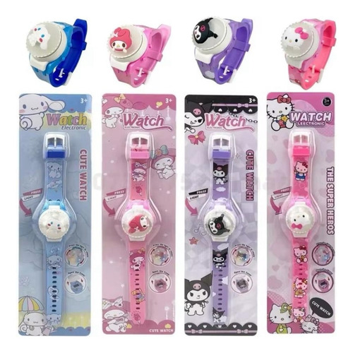 Reloj Infantil Digital Cinnamoroll Con Luz Rota 360º