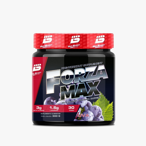 Pré-treino Forza Max 300g - Bio Sport Usa Sabor Uva
