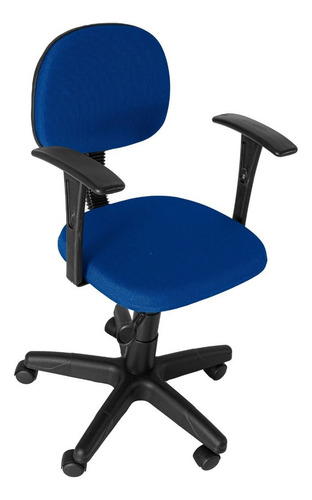 Cadeira Sec. Gir. Carenada C/ Braço Fixo T Reto J Serrano Cor Azul