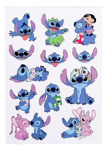 Libro De Stickers Mooving Stitch 24 Pag +450 Stickers Disney