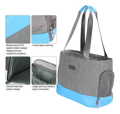 Maleta De Transporte Universal Blue Pet Con Bandolera Indivi