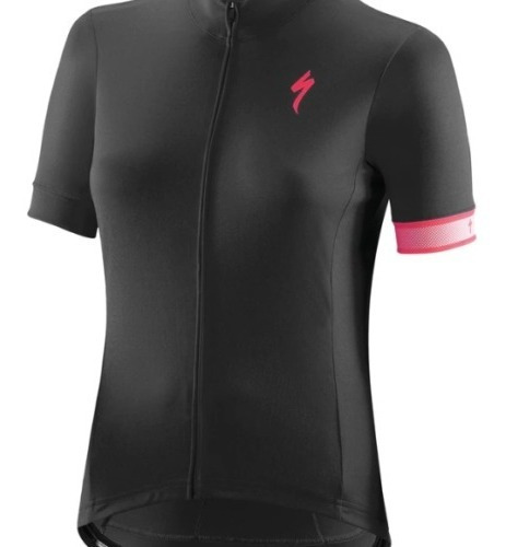 Rbx Sport Logo Women Jersey Black Acid Pink