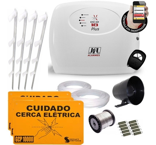 Kit Cerca Elétrica Jfl Ecr18  30 Linear C/  Haste Alumínio