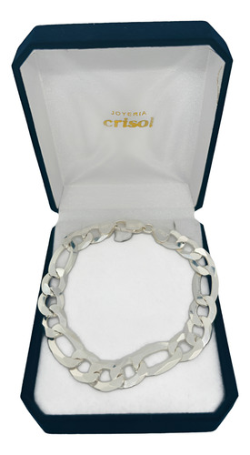Pulsera Para Hombre En Plata 21cm De Largo Modelo 3y1 (p215)