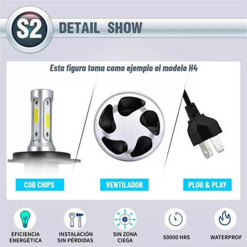 Nuevo Kit De Faros Led De 8000 Lm De Haz Alto Y Bajo/niebla