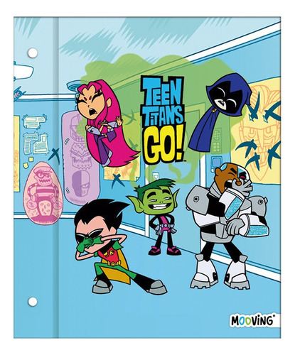 Carpeta Teen Titans Escolar Nº 3 2 Tapas Mooving Jovenes 