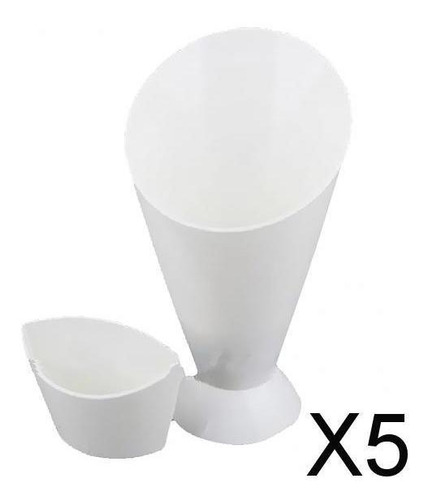 5xsnack Cono Stand + Soporte Dip Para Papas Fritas, Chips,